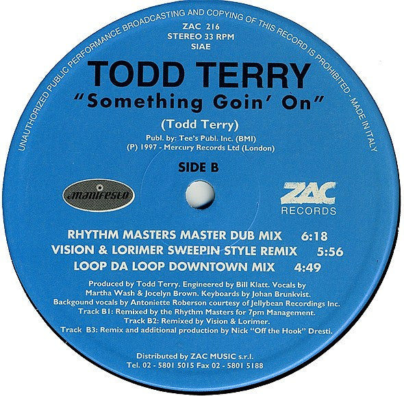 Todd Terry - Something Goin' On